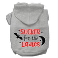 Load image into Gallery viewer, Halloween Pet Hoodie Screen Printed, "Sucker For The Ladies"
