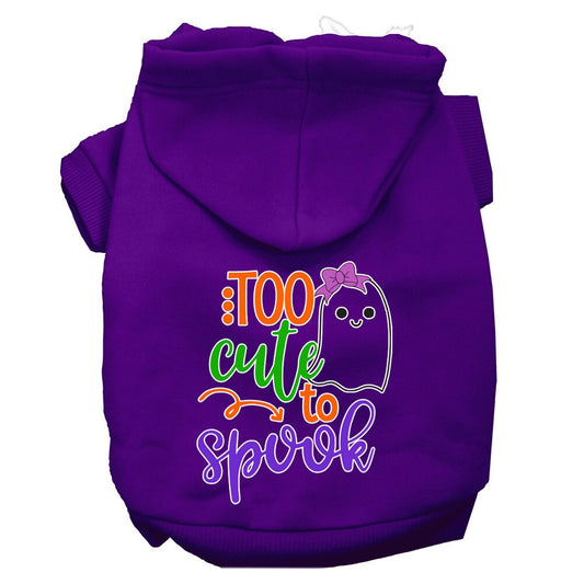 Halloween Pet Hoodie, "Too Cute To Spook Girly Ghost"