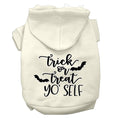 Load image into Gallery viewer, Halloween Pet Hoodie Screen Printed, "Trick Or Treat Yo' Self"
