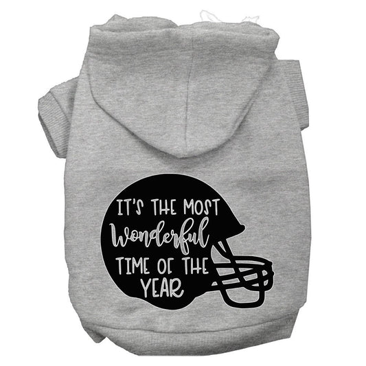 Pet, Dog and Cat Hoodie, "Most Wonderful Time Of The Year (Football)"