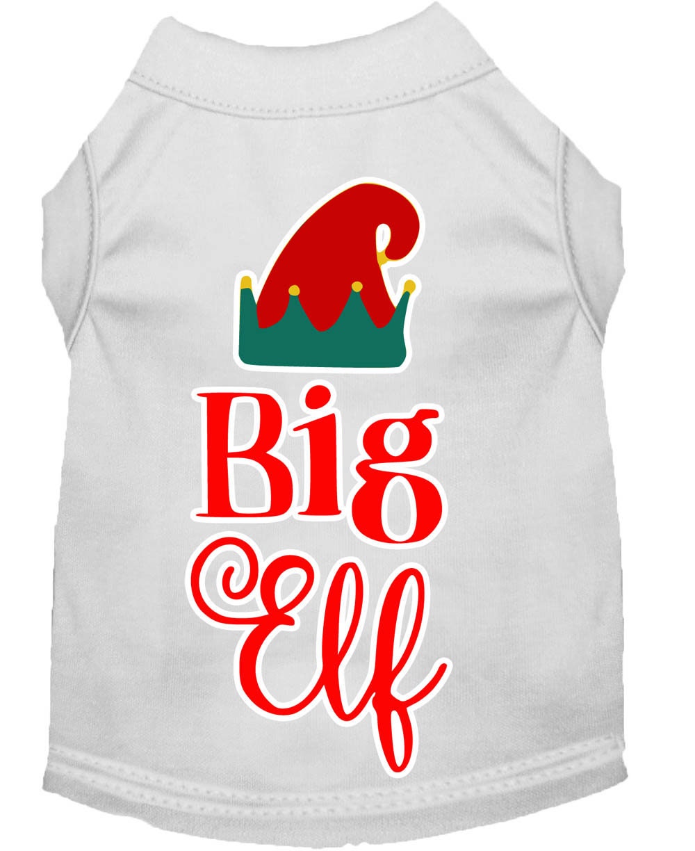 Christmas Pet Shirt Screen Printed, "Big Elf"