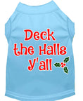 Load image into Gallery viewer, Christmas Pet Dog & Cat Shirt Screen Printed, "Deck The Halls, Y'all"
