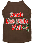 Load image into Gallery viewer, Christmas Pet Dog & Cat Shirt Screen Printed, "Deck The Halls, Y'all"
