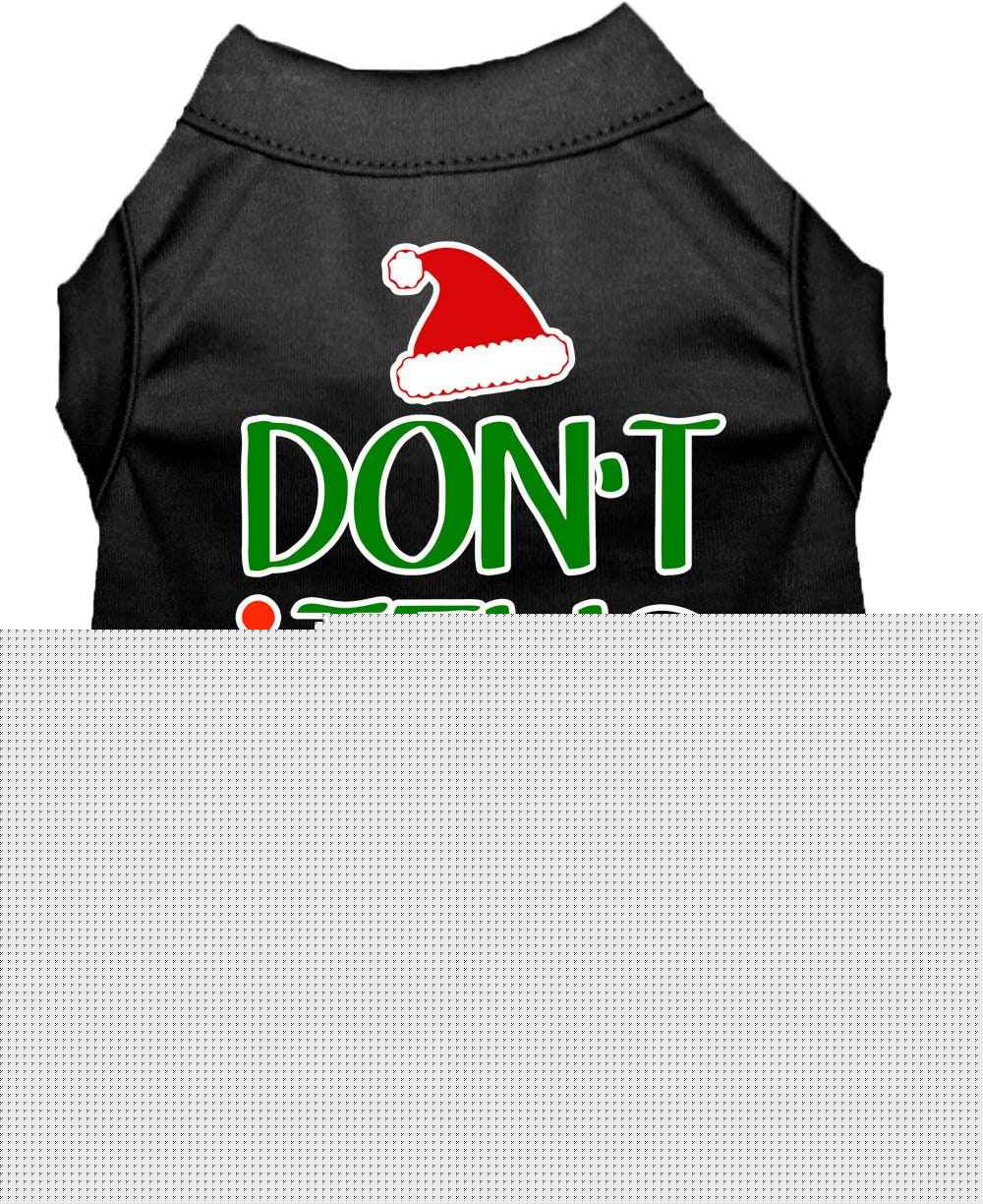 Christmas Pet Dog & Cat Shirt Screen Printed, "Don't Tell Santa"