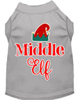 Load image into Gallery viewer, Christmas Pet Dog & Cat Shirt Screen Printed, "Middle Elf"
