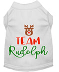 Load image into Gallery viewer, Christmas Pet Dog & Cat Shirt Screen Printed, "Team Rudolph"
