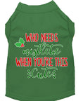 Load image into Gallery viewer, Christmas Pet Dog & Cat Shirt Screen Printed, "Who Needs Mistletoe"
