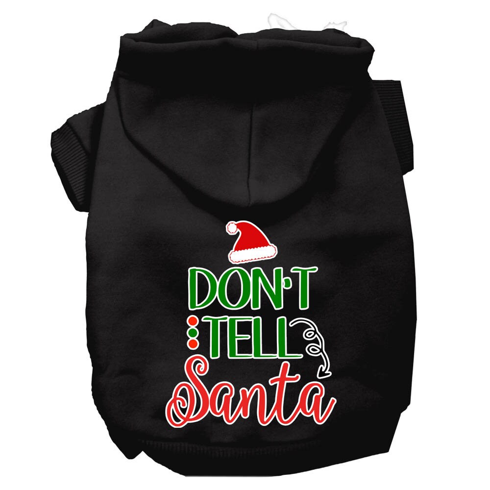 Christmas Pet Hoodie, "Don't Tell Santa"