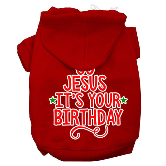 Christmas Pet Hoodie "Go Jesus, It's Your Birthday"