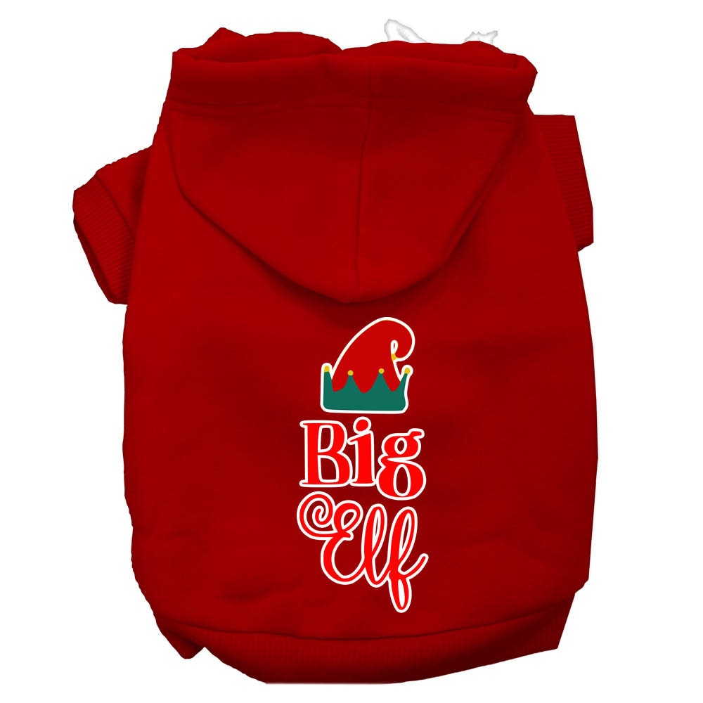 Christmas Pet Hoodie Screen Printed, "Big Elf"