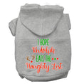 Load image into Gallery viewer, Christmas Pet Hoodie Screen Printed, "I Hope Rudolph Eats The Naughty List"
