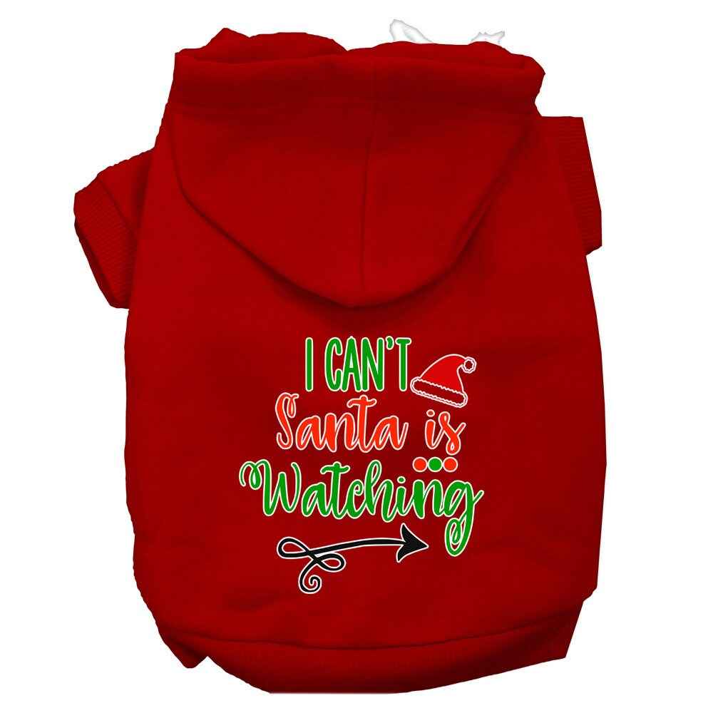 Christmas Pet Hoodie "I Can't, Santa Is Watching"