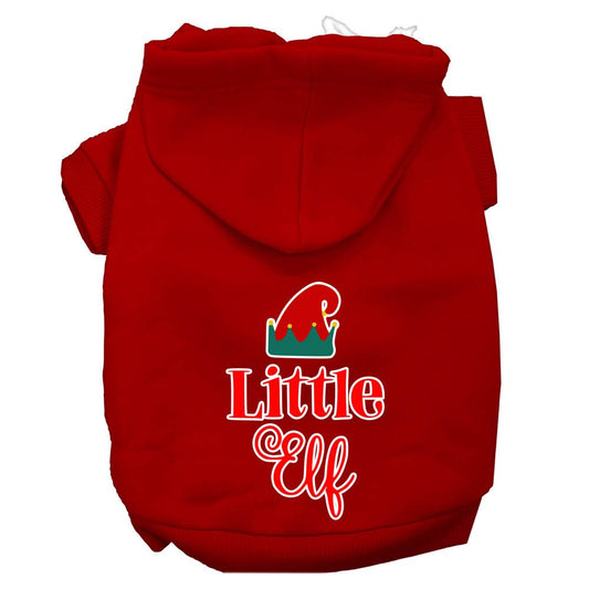 Christmas Pet Hoodie Screen Printed, "Little Elf"