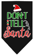 Load image into Gallery viewer, Christmas Pet and Dog Bandana Screen Printed, "Don't Tell Santa"

