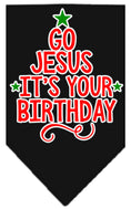 Load image into Gallery viewer, Christmas Pet and Dog Bandana, "Go Jesus, It's Your Birthday"
