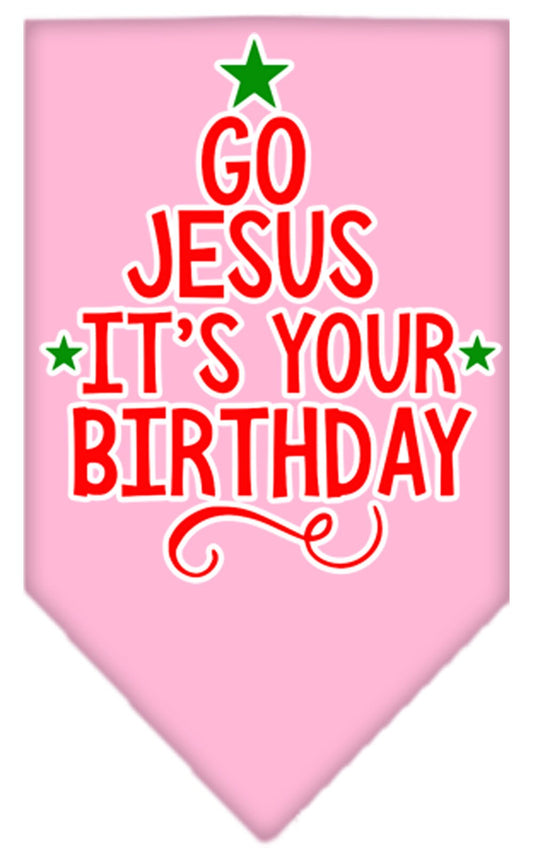 Christmas Pet and Dog Bandana, "Go Jesus, It's Your Birthday"
