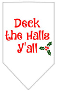 Load image into Gallery viewer, Christmas Pet and Dog Bandana Screen Printed, "Deck The Halls Y'all"
