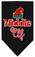 Load image into Gallery viewer, Christmas Pet and Dog Bandana Screen Printed, "Middle Elf"
