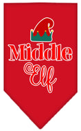 Load image into Gallery viewer, Christmas Pet and Dog Bandana Screen Printed, "Middle Elf"

