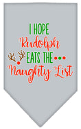 Load image into Gallery viewer, Christmas Pet Bandana "Hope Rudolph Eats The Naughty List"
