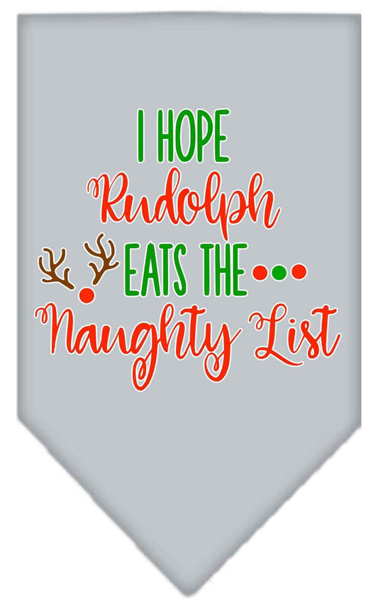Christmas Pet Bandana "Hope Rudolph Eats The Naughty List"