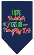Load image into Gallery viewer, Christmas Pet Bandana "Hope Rudolph Eats The Naughty List"
