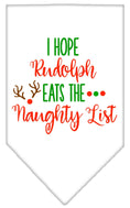 Load image into Gallery viewer, Christmas Pet Bandana "Hope Rudolph Eats The Naughty List"
