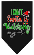 Load image into Gallery viewer, Christmas Pet and Dog Bandana Screen Printed, "I Can't, Santa Is Watching"
