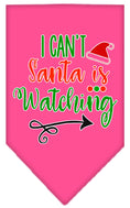 Load image into Gallery viewer, Christmas Pet and Dog Bandana Screen Printed, "I Can't, Santa Is Watching"
