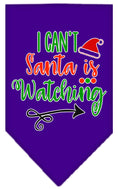 Load image into Gallery viewer, Christmas Pet and Dog Bandana Screen Printed, "I Can't, Santa Is Watching"
