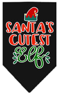 Load image into Gallery viewer, Christmas Pet and Dog Bandana Screen Printed, "Santa's Cutest Elf"
