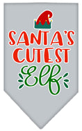 Load image into Gallery viewer, Christmas Pet and Dog Bandana Screen Printed, "Santa's Cutest Elf"
