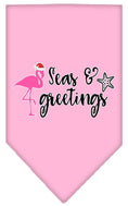 Load image into Gallery viewer, Christmas Pet and Dog Bandana Screen Printed, "Seas & Greetings"
