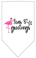Load image into Gallery viewer, Christmas Pet and Dog Bandana Screen Printed, "Seas & Greetings"
