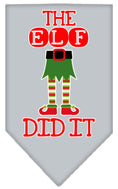 Load image into Gallery viewer, Christmas Pet and Dog Bandana Screen Printed, "The Elf Did It"
