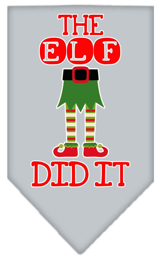 Christmas Pet and Dog Bandana Screen Printed, "The Elf Did It"