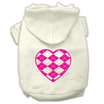 Load image into Gallery viewer, Pet Hoodie "Pink Argyle Heart"
