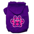 Load image into Gallery viewer, Pet Hoodie "Pink Argyle Paw"
