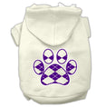 Load image into Gallery viewer, Pet Hoodie "Purple Argyle Paw"
