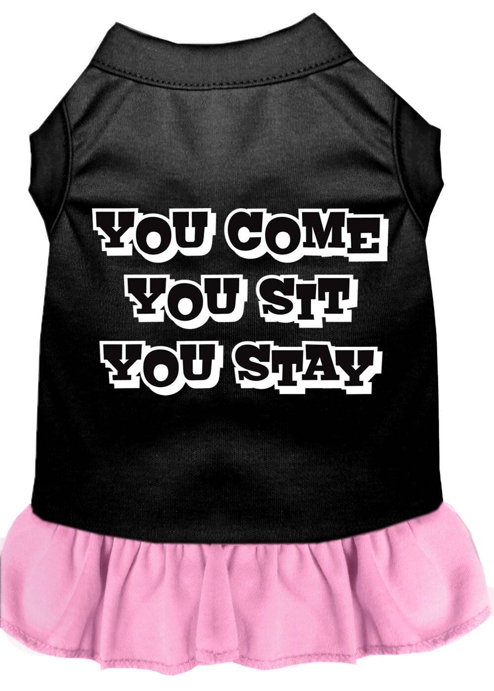 Pet Dress "You Come, You Sit, You Stay"