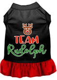 Load image into Gallery viewer, Christmas Pet Dress Screen Printed, "Team Rudolph"
