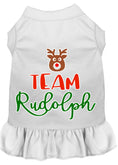 Load image into Gallery viewer, Christmas Pet Dress Screen Printed, "Team Rudolph"
