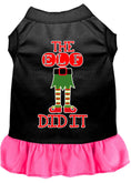 Load image into Gallery viewer, Christmas Pet Dress Screen Printed, "The Elf Did It"
