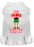 Load image into Gallery viewer, Christmas Pet Dress Screen Printed, "The Elf Did It"
