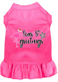 Load image into Gallery viewer, Christmas Pet Dress Screen Printed, "Seas and Greetings"
