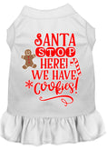 Load image into Gallery viewer, Christmas Pet Dress Screen Printed, "Santa Stop Here, We Have Cookies"
