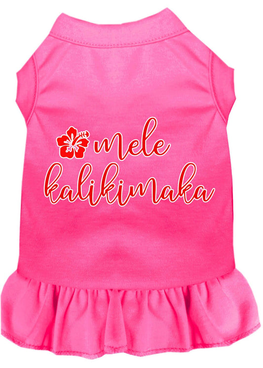 Christmas Pet Dress Screen Printed, "Mele Kalikimaka"