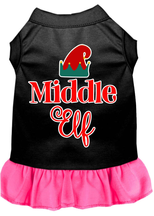 Christmas Pet Dress Screen Printed, "Middle Elf"