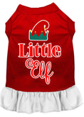 Load image into Gallery viewer, Christmas Pet Dress Screen Printed, "Little Elf"
