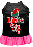 Load image into Gallery viewer, Christmas Pet Dress Screen Printed, "Little Elf"

